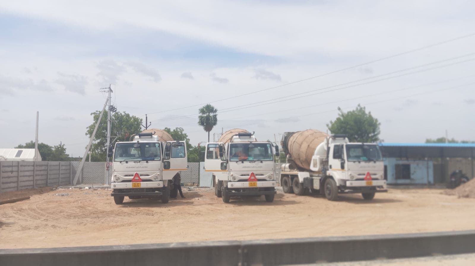 Ashok Leyland transit mixer fleet prepared for dispatch
